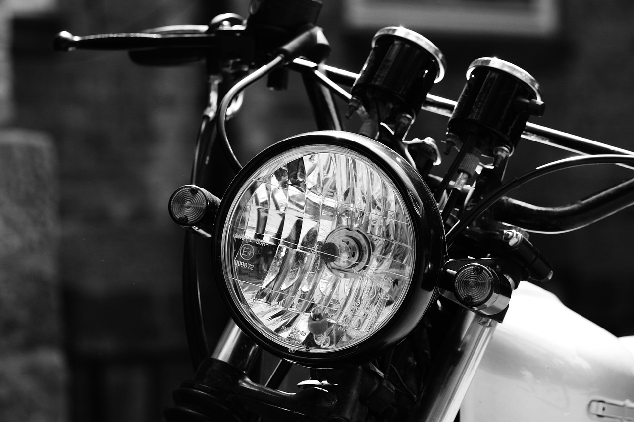 Motorrad, Licht, Fahrrad, Transport, Motorrad, graues Fahrrad